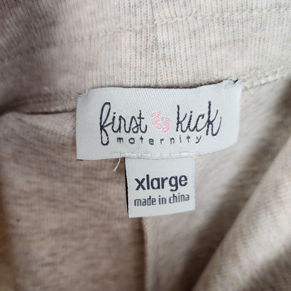 First Kick Maternity Sweatpants Cargo Pants Wide Leg Joggers Cream Size XL - Picture 13 of 15